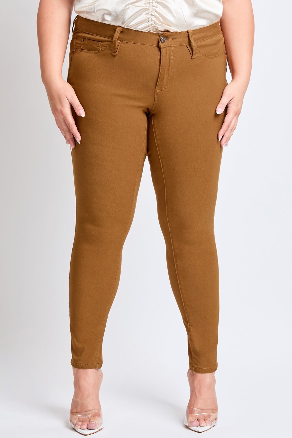 Plus Mid Rise Hyperstretch Skinny Pants- Fg