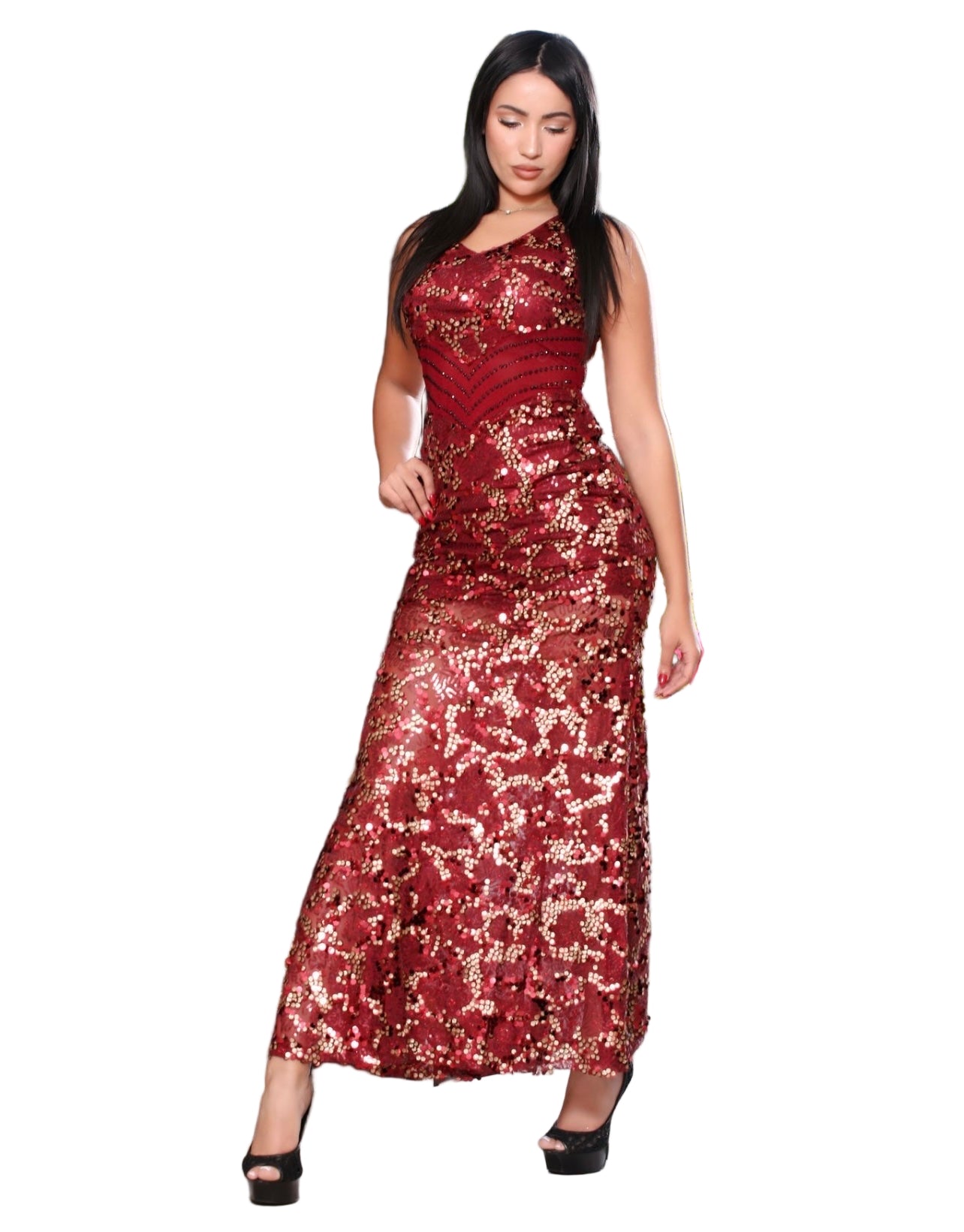 Burgundy Radiance Gown/Dress